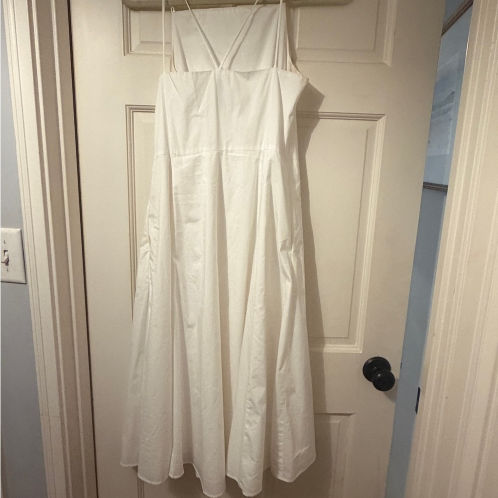 Joie White Spaghetti-Strap Midi Dress
